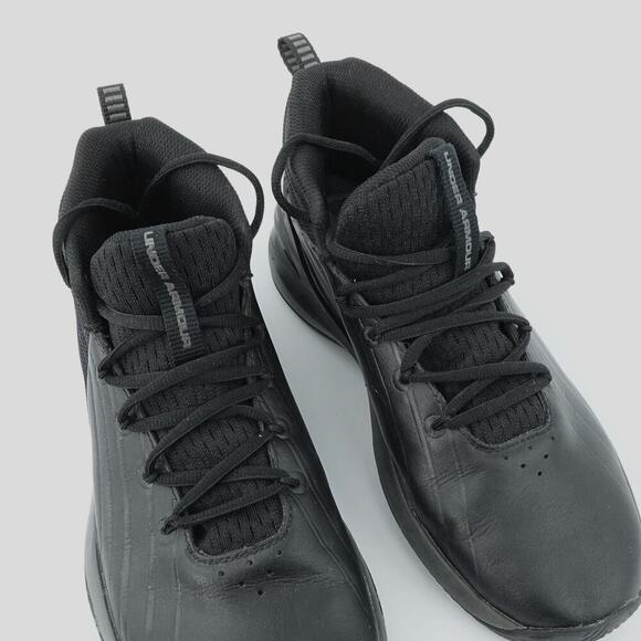 Under Armour UA Lockdown 3 Shoes Mens 7.5 Black Mid Top Basketball - Picture 13 of 13